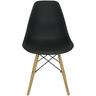 Kit com 6 Cadeira Charles Eames Eiffel Dkr Wood Preto Preto - 3