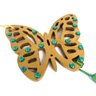 Adorno em Mdf com Enfeites Borboleta Dourada 22cm - 2