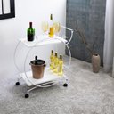 Ver imagem 1 de Carrinho de Bebidas Decorativo Vintage Branco/Fosco