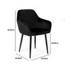 Cadeira Estofada Veludo Base Metal Barcelona - Preta - 4