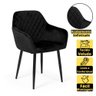 Cadeira Estofada Veludo Base Metal Barcelona - Preta - 2