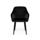 Ver imagem 5 de Cadeira Estofada Veludo Base Metal Barcelona - Preta