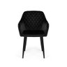 Cadeira Estofada Veludo Base Metal Barcelona - Preta - 5