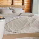 Ver imagem 3 de Kit Cama Verão Casal Gelatto Termofresh Edredom e Travesseiros Centeio Claro