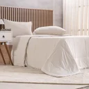 Ver imagem 1 de Kit Cama Verão Casal Gelatto Termofresh Edredom e Travesseiros Centeio Claro