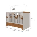 Ver imagem 5 de Conjunto Infantil Antonella Berço com Gaveta e Roupeiro 4p Off White-caramelo Móveis Canaã