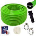 Ver imagem 1 de Mangueira 20M Para Bomba D'água 3/4" + Adaptador C/Rosca +  Bucha Redução + Abraçadeira + Veda Rosca