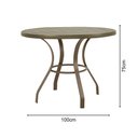 Ver imagem 5 de Conjunto Mesa Prime em Alumínio Ripado 1,00m com 6 Cadeiras Corda Náutica Bege