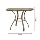 Ver imagem 5 de Conjunto Mesa Prime em Alumínio Ripado 1,00m com 6 Cadeiras Corda Náutica Bege