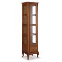 Ver imagem 1 de Cristaleira Madeira Maciça 1 Porta Laterais em Vidro 3 Prateleiras 60110 Linz Móveis -Imbuia Glazer