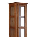 Ver imagem 2 de Cristaleira Madeira Maciça 1 Porta Laterais em Vidro 3 Prateleiras 60110 Linz Móveis -Imbuia Glazer