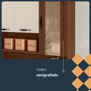 Ver mais imagens de Armário de Cozinha 6 Portas 1 Gaveta Golden Nogueira/off White/cp-ripado - Ssx Multicoisas