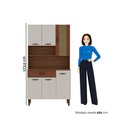 Ver imagem 6 de Armário de Cozinha 6 Portas 1 Gaveta Golden Nogueira/off White/cp-ripado - Ssx Multicoisas