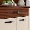 Ver imagem 3 de Armário de Cozinha 6 Portas 1 Gaveta Golden Nogueira/off White/cp-ripado - Ssx Multicoisas