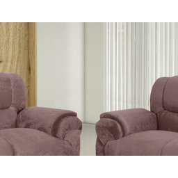 Conjunto de Sofá 2 X 3 Lugares Ref 7025 - Marrom - 3