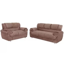 Conjunto de Sofá 2 X 3 Lugares Ref 7025 - Marrom - 4