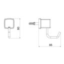 Ver imagem 2 de Kit 3 Cabides para Banheiro Block C38 Meber Metais Preto/Black