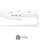 Ver imagem 2 de Faca para Fatiar e Picar Tramontina Century com Lâmina em Inox Cabo de Policarbonato 7" 24025007