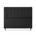 Ver imagem 3 de Cabeceira para Cama Casal King Estofada 1,93 ,Mts Mel Vilajo: Suede Preto