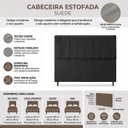 Ver imagem 7 de Cabeceira para Cama Casal King Estofada 1,93 ,Mts Mel Vilajo: Suede Preto