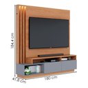 Ver imagem 3 de Estante Home Tv 65 Pol 180 Cm 2 Portas Humaita Freijo Cinza Colibri