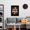 Ver imagem 2 de Quadro Super Pai 33x24cm - com vidro:Madeira branca