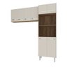Kit Torre Quente Paneleiro 4 Portas 2 Nichos e Armário Suspenso Aéreo 4 Portas 118cm Modulado - 11