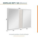 Ver imagem 4 de Conjunto para Banheiro Bancada em Porcelanato para Cuba de Apoio, Armário e Espelho Ripy 120cm Yesca