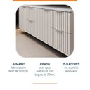 Ver imagem 6 de Conjunto para Banheiro Bancada em Porcelanato para Cuba de Apoio, Armário e Espelho Ripy 120cm