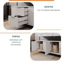 Ver imagem 7 de Conjunto para Banheiro Bancada em Porcelanato para Cuba de Apoio, Armário e Espelho Ripy 120cm