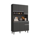 Ver imagem 3 de Cozinha Compacta Márcia 105cm Cinza Ajl Móveis