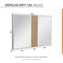 Ver imagem 4 de Conjunto para Banheiro Bancada em Porcelanato para Cuba de Apoio, Armário e Espelho Ripy 120cm