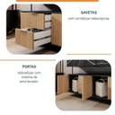 Ver imagem 7 de Conjunto para Banheiro Bancada em Porcelanato para Cuba de Apoio, Armário e Espelho Ripy 120cm Yesca