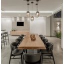 Ver imagem 3 de Mesa de Tronco com Bordas Orgânicas Cor Natural com Pés em Aço Carbono 90cm Largura:comp240xlarg90xa