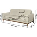Ver imagem 4 de Sofa 3 Lugares 180 cm Crons Linho Cru Vazzano
