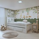 Ver imagem 1 de Bicama Solteiro Infantil com 2 Gavetas Athenas Kids Branco