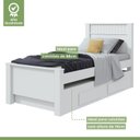 Ver imagem 6 de Bicama Solteiro Infantil com 2 Gavetas Athenas Kids Branco