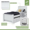 Ver imagem 7 de Bicama Solteiro Infantil com 2 Gavetas Athenas Kids Branco