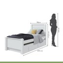 Ver imagem 4 de Bicama Solteiro Infantil com 2 Gavetas Athenas Kids Branco
