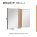 Ver imagem 3 de Conjunto para Banheiro Bancada em Porcelanato para Cuba de Apoio, Armário e Espelho Ripy 120cm Yesca