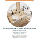 Ver mais imagens de Conjunto para Banheiro Bancada em Porcelanato para Cuba de Apoio, Armário e Espelho Ripy 120cm