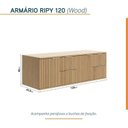 Ver imagem 5 de Conjunto para Banheiro Bancada em Porcelanato para Cuba de Apoio, Armário e Espelho Ripy 120cm