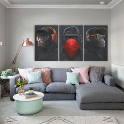 Quadros Decorativos Gangue Dos Macacos Divertidos 3 x4adesivos quadro decorativo gangue dos macacos  - 3