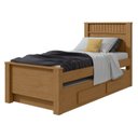 Ver imagem 3 de Bicama Solteiro Infantil com 2 Gavetas Athenas Kids Marrom Amêndoa Clean/Off White