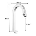 Ver imagem 4 de Torneira Banheiro Lavatório Quadrada Pratica Metal 1/4 Volta