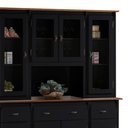 Ver imagem 3 de Cristaleira Arca Oratório 8 Portas 3 Gavetas e Pés Luiz XV 60634 Linz Móveis - Preto/Imbuia