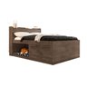 Cama de Casal Modelo Puppy Espaço P/ Pet Pintura Texturizada:chocolate - 3