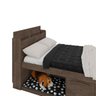 Cama de Casal Modelo Puppy Espaço P/ Pet Pintura Texturizada:chocolate - 6