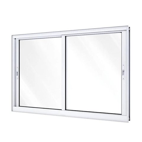 Janela de Correr Alumínio Branco 02 Folhas Maxx - 120x150