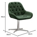 Ver imagem 3 de Poltrona Giratória de Metal Cadeira Decorativa Sala, Escritório, Recepção Lua Verde